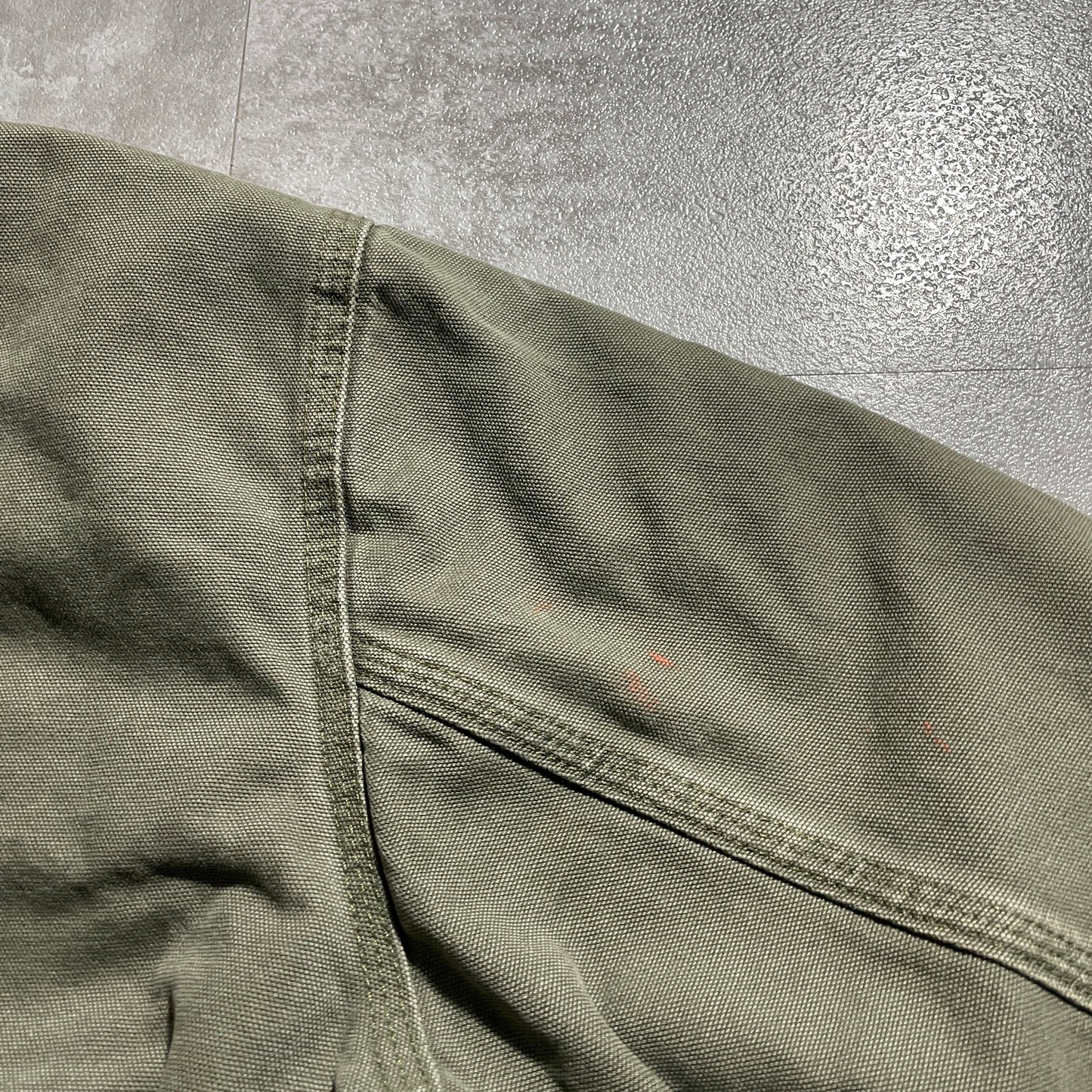 2000s Made in Mexico Moss Green Carhartt Active Jacket, Duck Size L