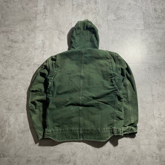 2000s Mexico Green Carhartt Detroit Jacket, Duck Size L, Made with USA Fabric