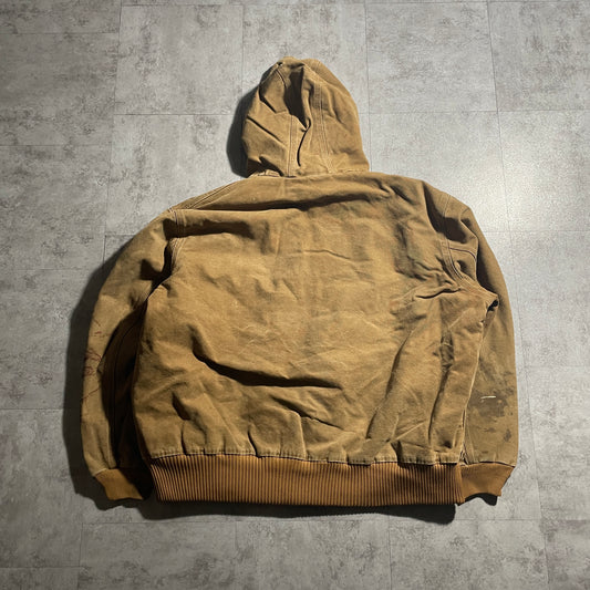 2000s Mexico Brown Carhartt Active Jacket, Duck, XXL (2L), Made with USA Fabric