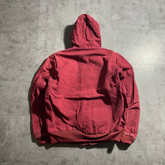 2000s Mexico Red Carhartt Active Jacket, Duck, Size L, Made with USA Fabric