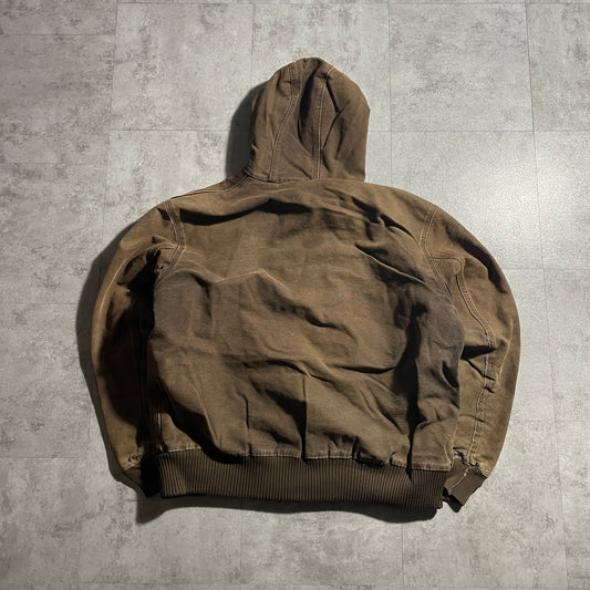 2000s Mexico Brown Carhartt Active Jacket, Duck Size M, Made with USA Fabric