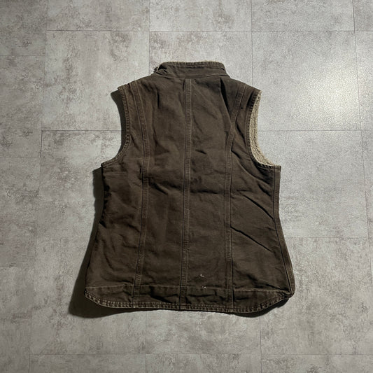 2000s Mexico Brown Carhartt Vest, Duck Size M, Made with USA Fabric
