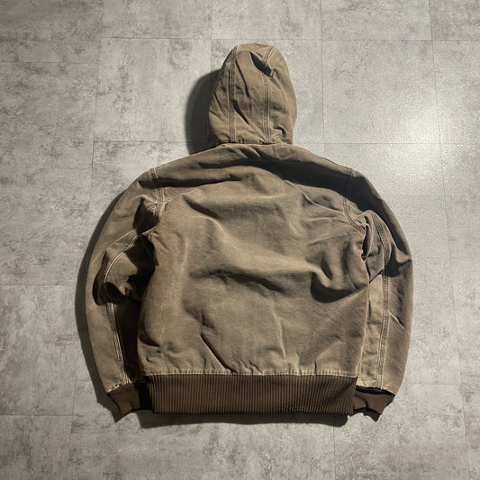2000s Mexico Brown Carhartt Active Jacket, Duck, Size S, Made with USA Fabric