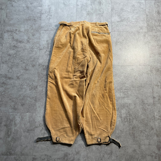 50s-60s Farmers Wide Ribbed Corduroy, Brown, W31