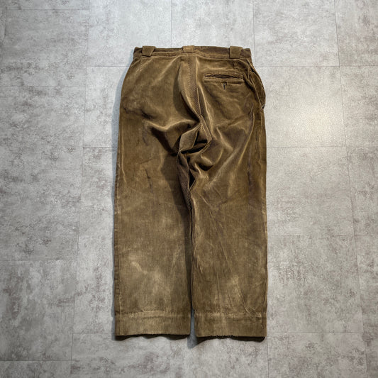 40s-50s Farmer's Wide Ribbed Corduroy Jacket , Brown, W32