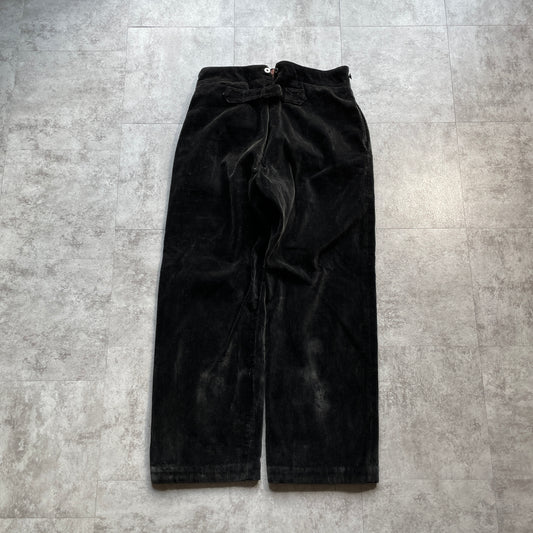 30s-40s Jupiter Farmers Wide Ribbed Corduroy Black , W34