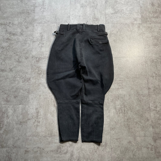 50s-60s Jodhpurs, Fine Ribbed Corduroy, Black, W29
