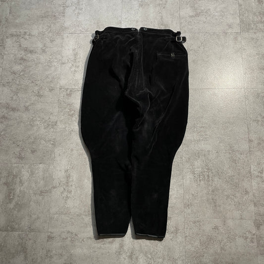 50s-60s Jodhpurs, Fine Ribbed Corduroy, Black, W35