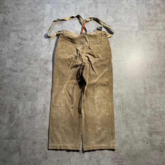 30s-40s Farmers Fine Ribbed Corduroy Brown ,W35