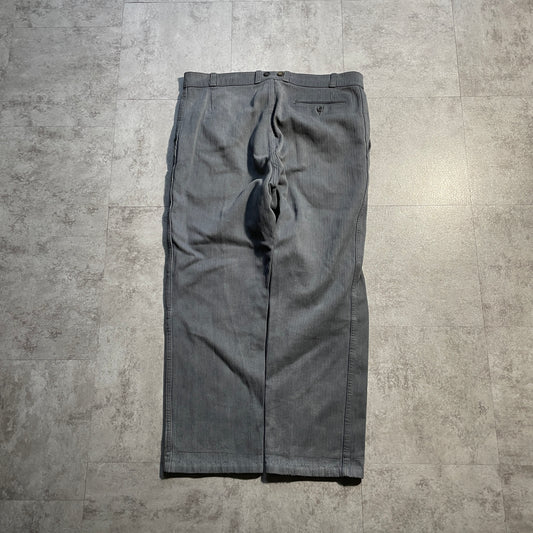 50s-60s Farmers Cotton Pique Gray ,W37