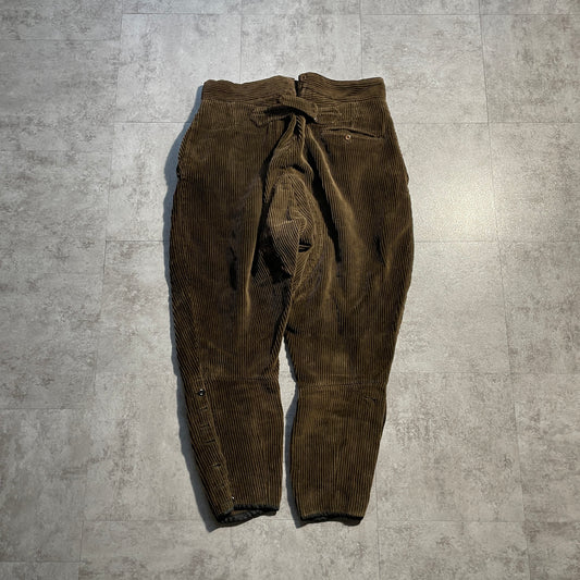 30s-40s Farmers Wide Ribbed Corduroy Brown,W34