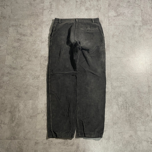 60s Adolphe Lafont Farmers Wide Ribbed Corduroy in Black ,W31