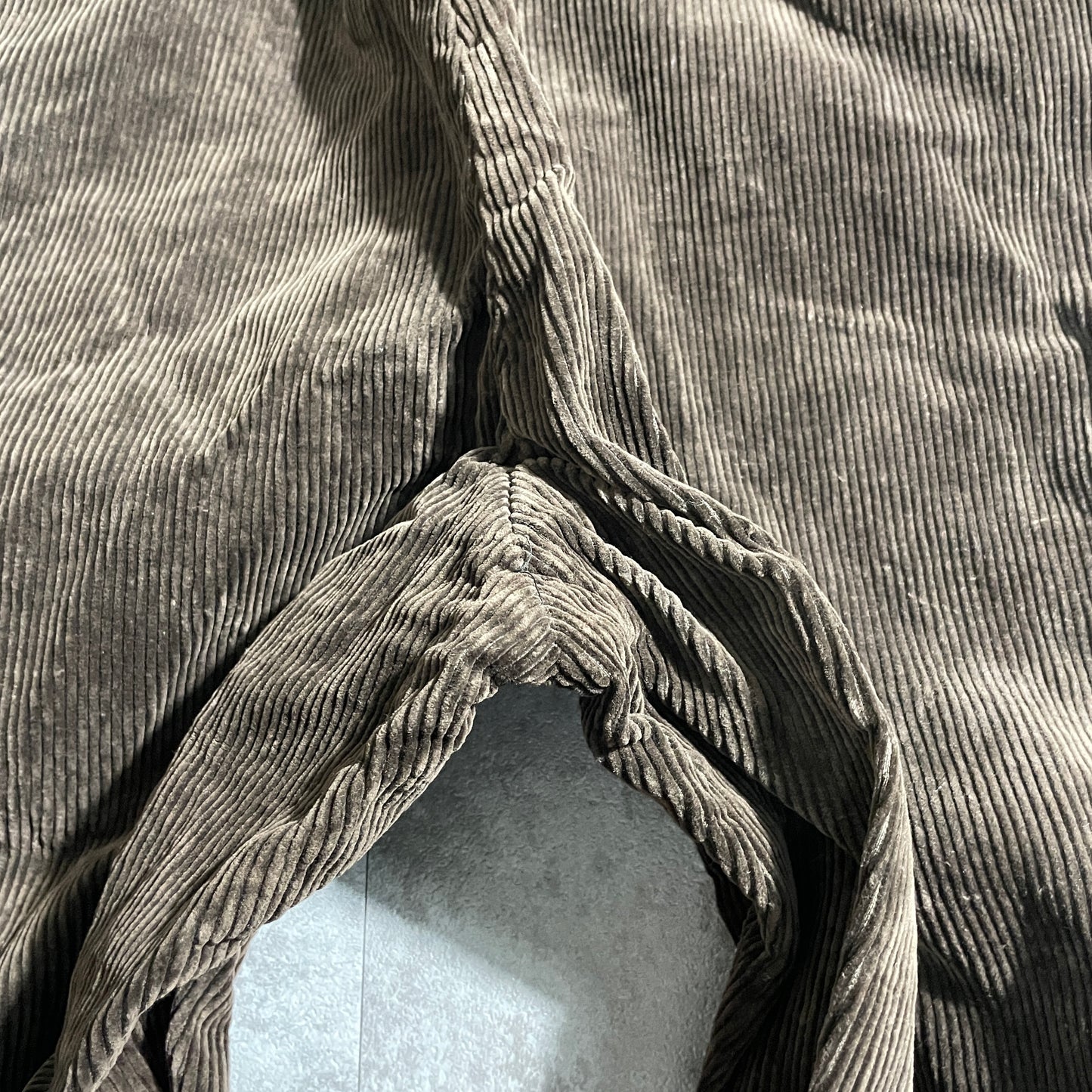 40s-50s Farmers Wide Ribbed Corduroy Dark Brown ,W39