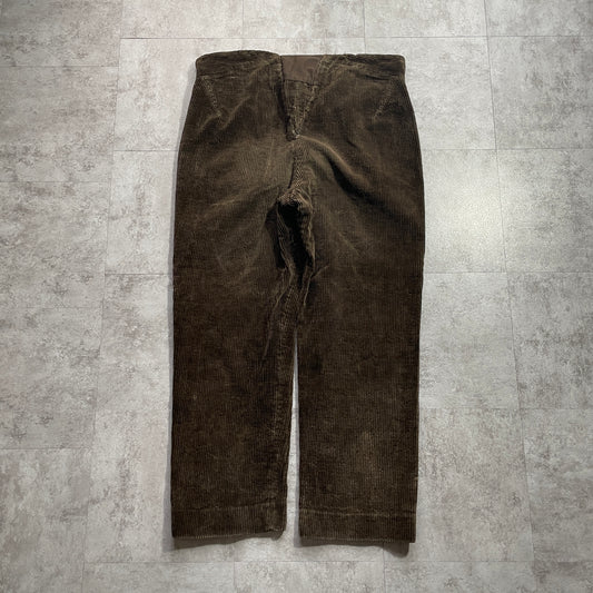 40s Farmers Wide Ribbed Corduroy, Dark Brown ,W40