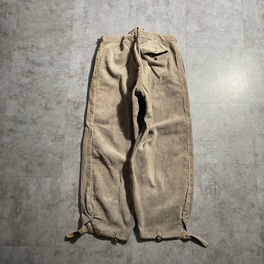 50s E.Kaiser Farmers Wide Ribbed Corduroy, Brown, W34