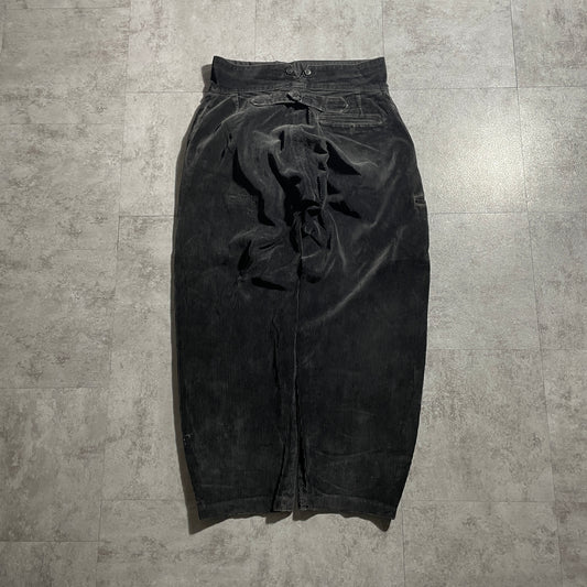 60s- Farmers Fine Ribbed Corduroy Black ,W31