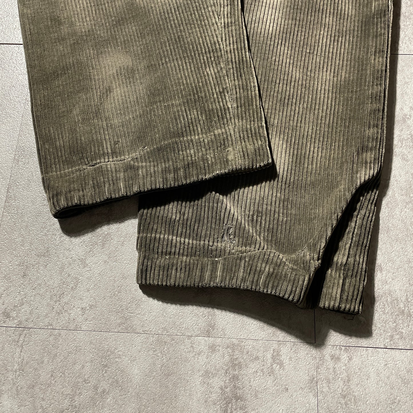 30s-40s Farmers Wide Ribbed Corduroy, Dark Brown, Needle-Style Cinch Back, Size W31