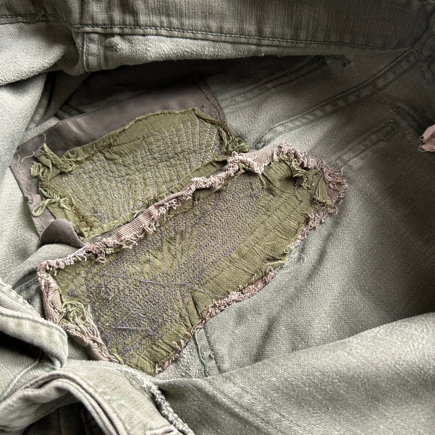 70s US Army OG107 baker pants 32×33