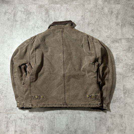 00s USA製 ダークブラウン カーハート トラディショナルジャケット ダック