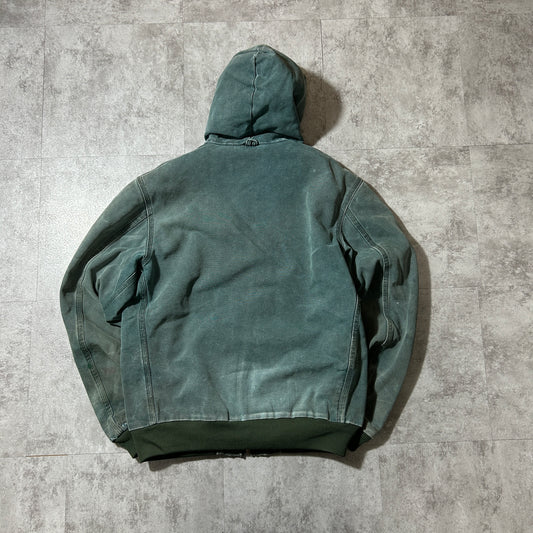 80-90s 星タグ USA製 グリーン カーハート アクティブジャケット ダック