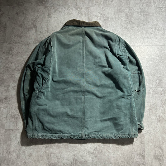 80-90s 星タグ USA製 グリーン カーハート トラディショナルジャケット ダックXXL(2L)