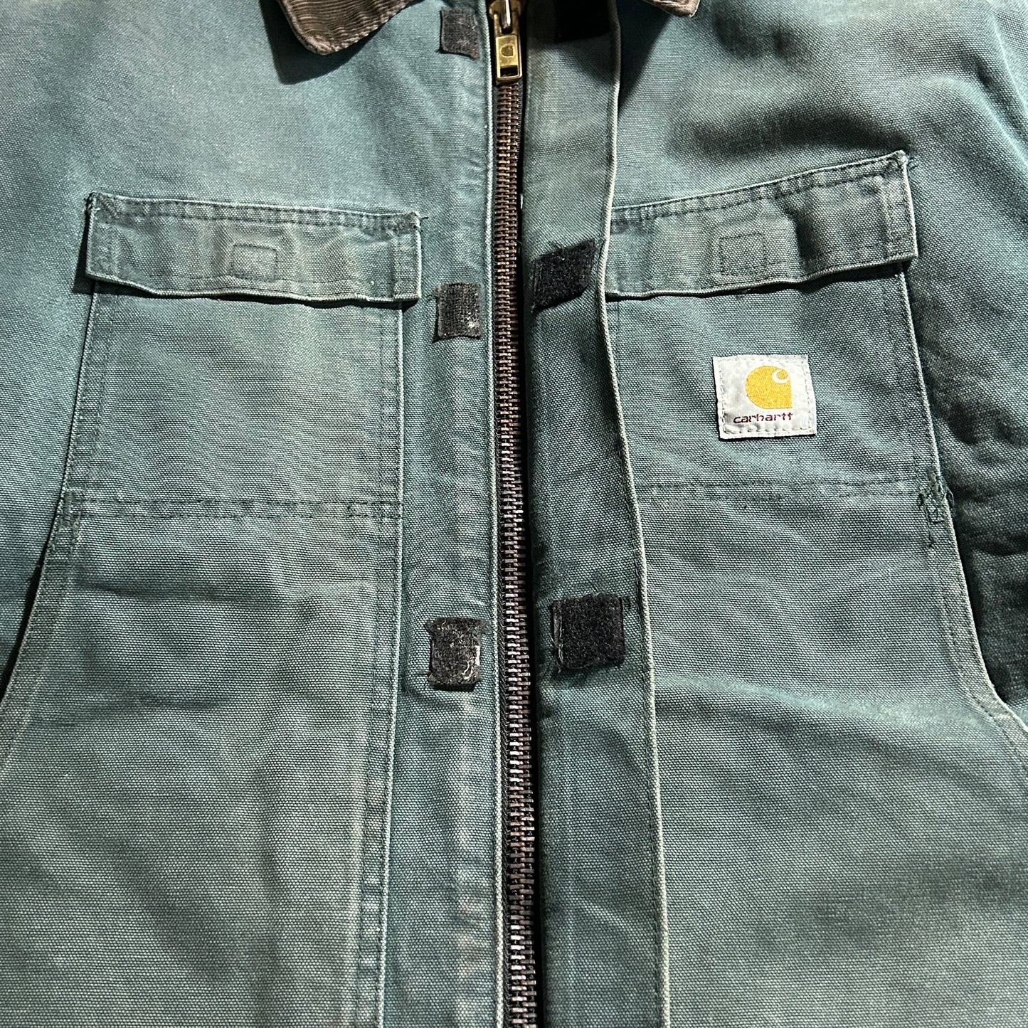 80-90s 星タグ USA製 グリーン カーハート トラディショナルジャケット ダックXXL(2L)