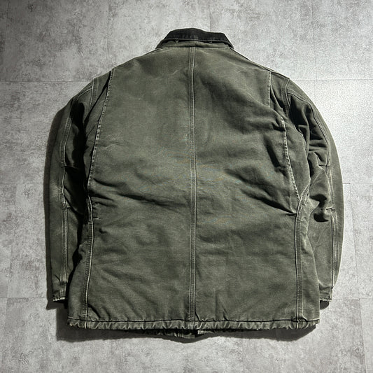 00s メキシコ USA生地製 モスグリーン カーハート トラディショナルジャケット ダックL