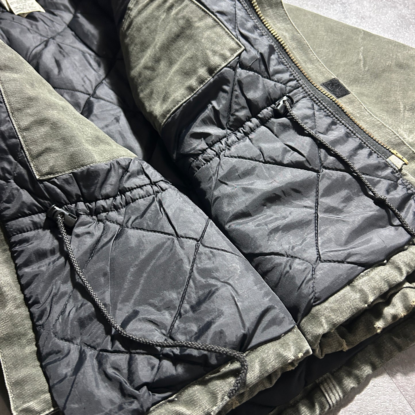 00s メキシコ USA生地製 モスグリーン カーハート トラディショナルジャケット ダックL