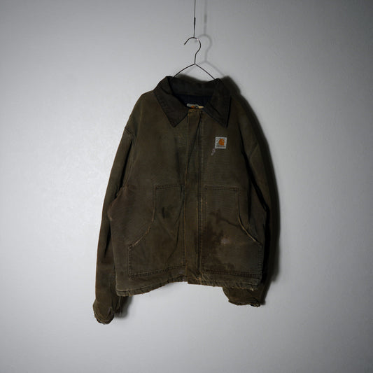 80-90s 星タグ USA製 ブラウン カーハート 短丈トラディショナル ダック