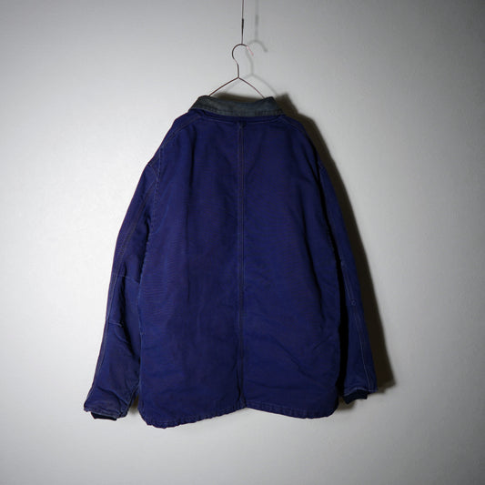 80-90s 星タグ USA製 ネイビー カーハート トラディショナルジャケット ダック