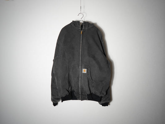00s USA製 ブラック カーハート アクティブジャケット ダック