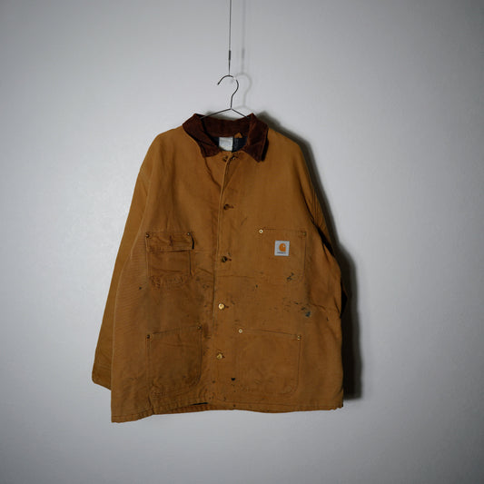 80-90s 星タグ USA製 ブラウン カーハート チョアジャケット ダック