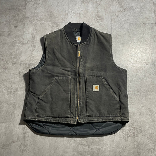 80s-90s Star Tag Made in USA Black Carhartt Vest Duck XL