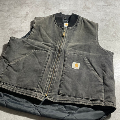 80s-90s Star Tag Made in USA Black Carhartt Vest Duck XL
