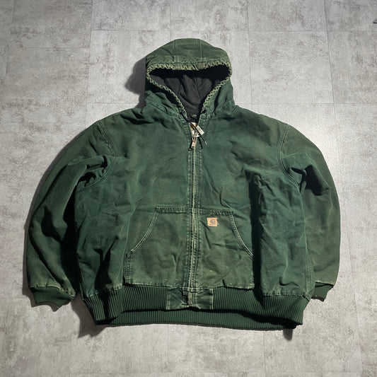 2000s Mexico Green Carhartt Active Jacket, Duck, Size 5XL, Made with USA Fabric