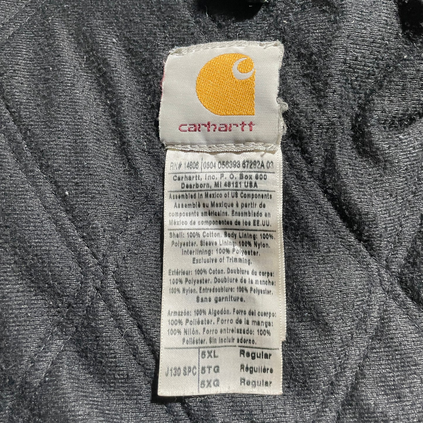 2000s Mexico Green Carhartt Active Jacket, Duck, Size 5XL, Made with USA Fabric