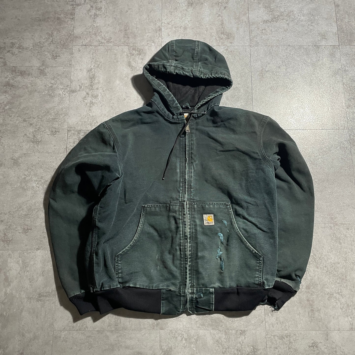 2000s Made in USA Black Carhartt Active Jacket, Duck Size L