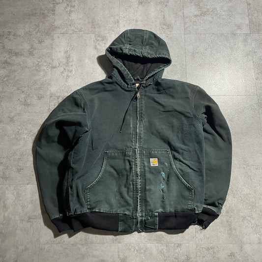 2000s Made in USA Black Carhartt Active Jacket, Duck Size L