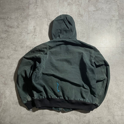 2000s Made in USA Black Carhartt Active Jacket, Duck Size L