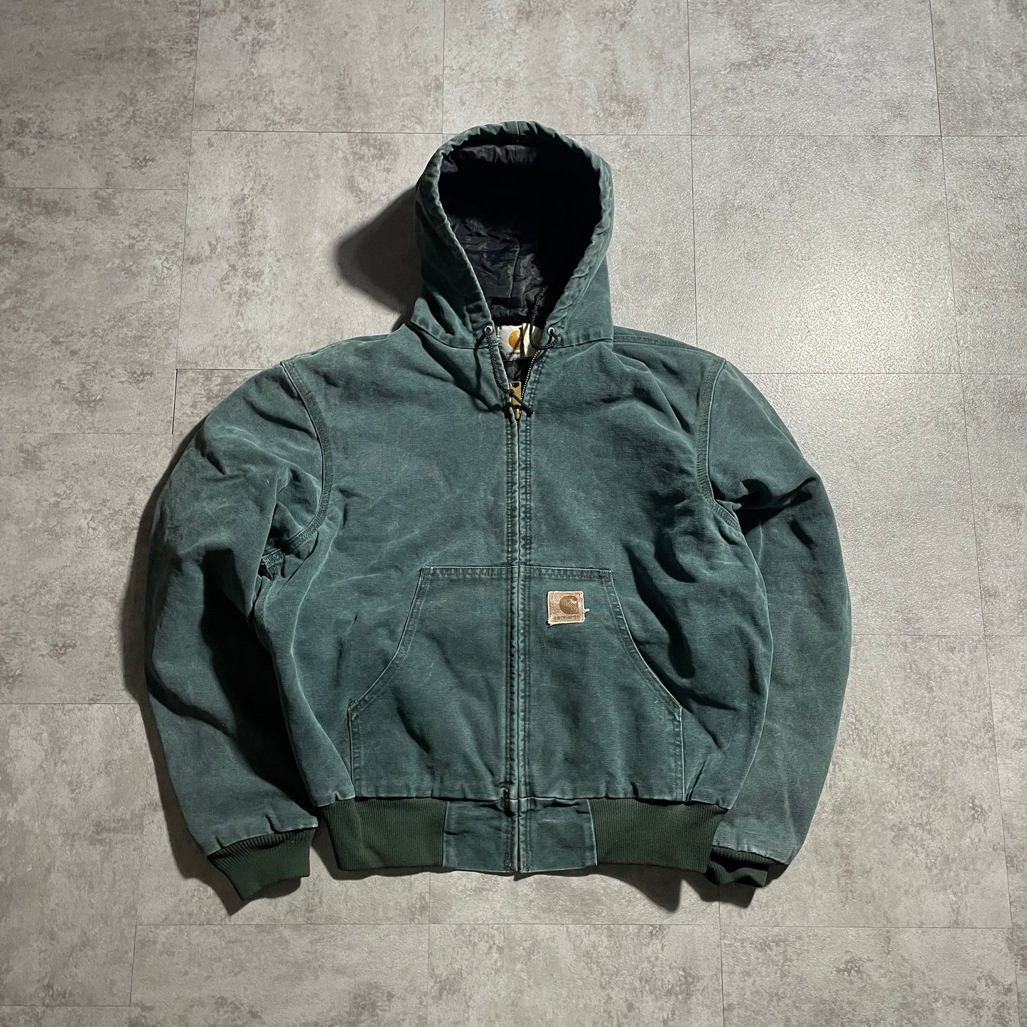 80s-90s Star Tag Made in USA Moss Green Carhartt Active Jacket, Duck Size M