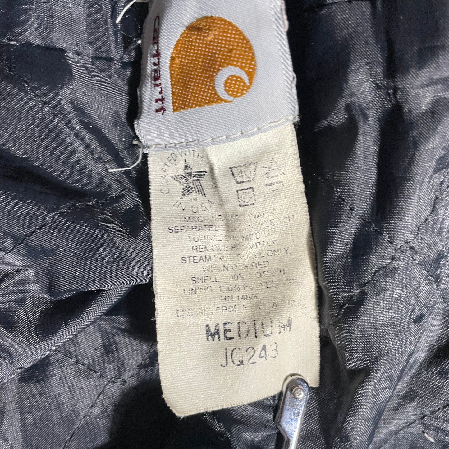 80s-90s Star Tag Made in USA Moss Green Carhartt Active Jacket, Duck Size M