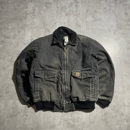 2000s Mexico Black Carhartt Bomber Jacket, Duck XL, Made with USA Fabric