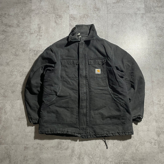 80s-90s Star Tag Made in USA Black Carhartt Traditional Duck Jacket