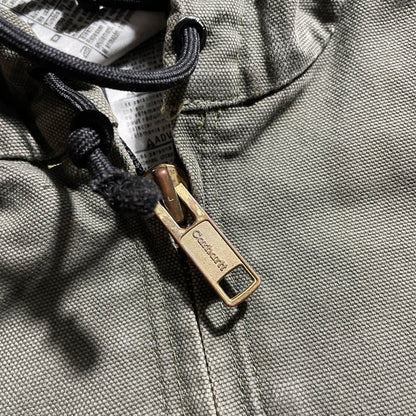 2000s Made in Mexico Moss Green Carhartt Active Jacket, Duck Size L