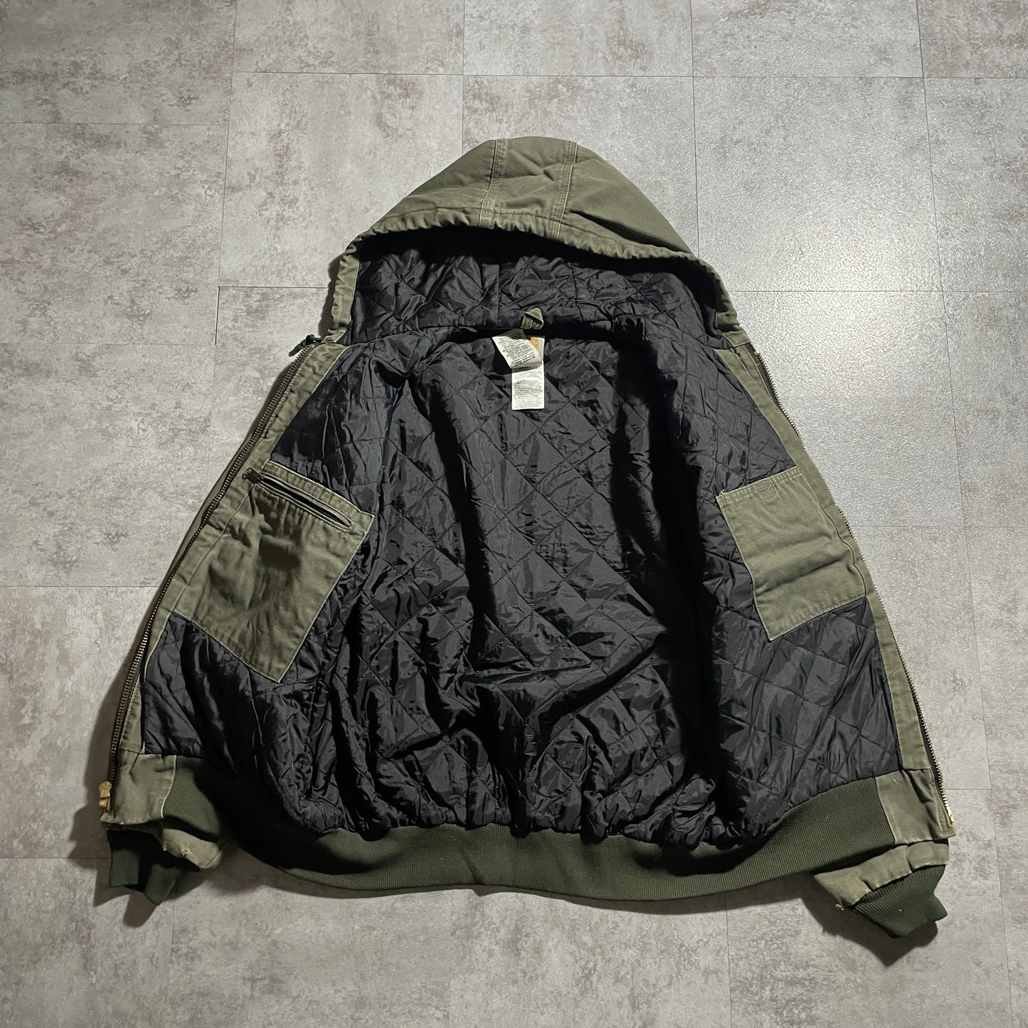 2000s Made in Mexico Moss Green Carhartt Active Jacket, Duck Size L