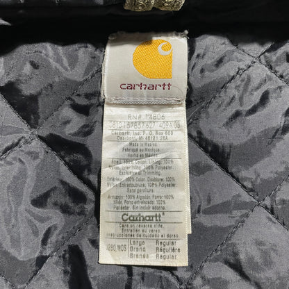 2000s Made in Mexico Moss Green Carhartt Active Jacket, Duck Size L