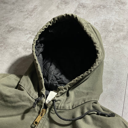 2000s Made in Mexico Moss Green Carhartt Active Jacket, Duck Size L