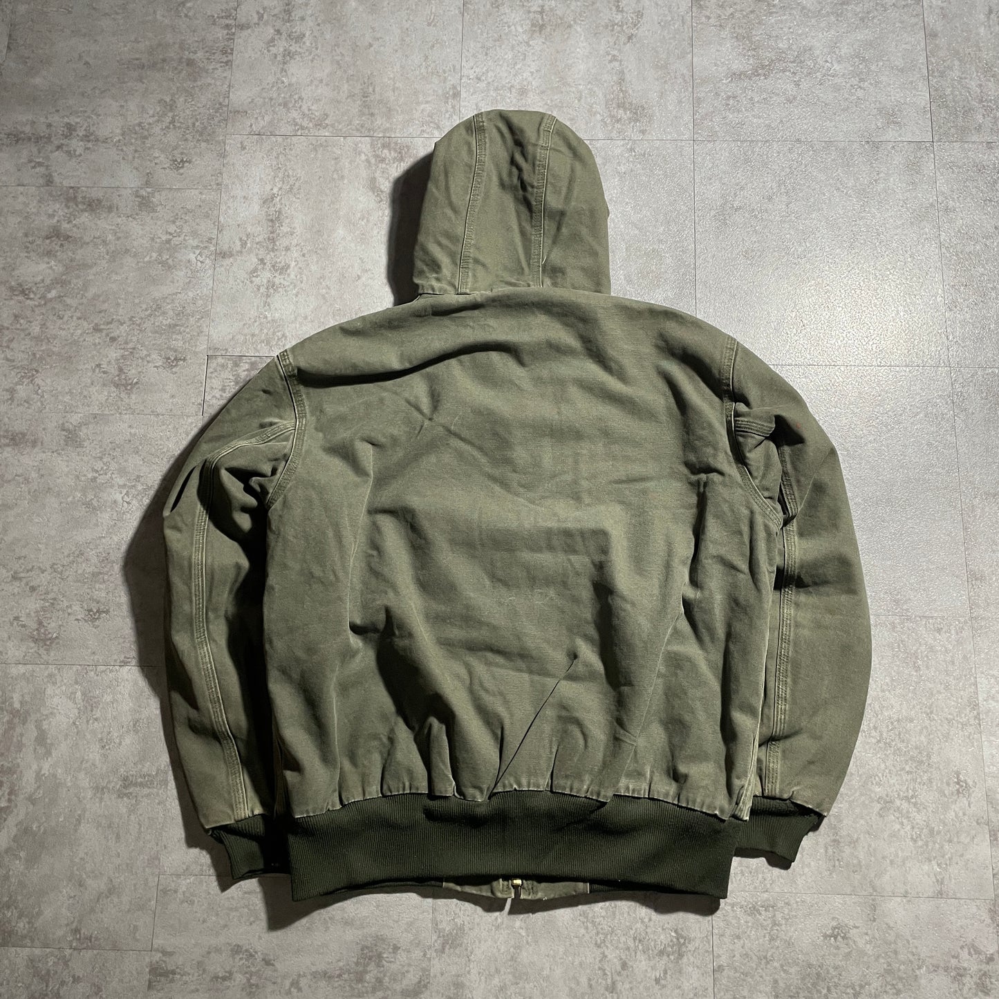 2000s Made in Mexico Moss Green Carhartt Active Jacket, Duck Size L