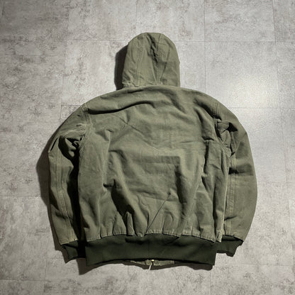 2000s Made in Mexico Moss Green Carhartt Active Jacket, Duck Size L