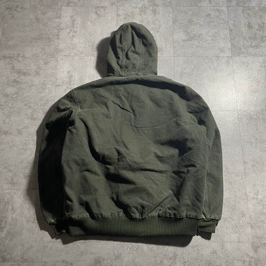 2000s Mexico USA Fabric Moss Green Carhartt Active Jacket Duck XL